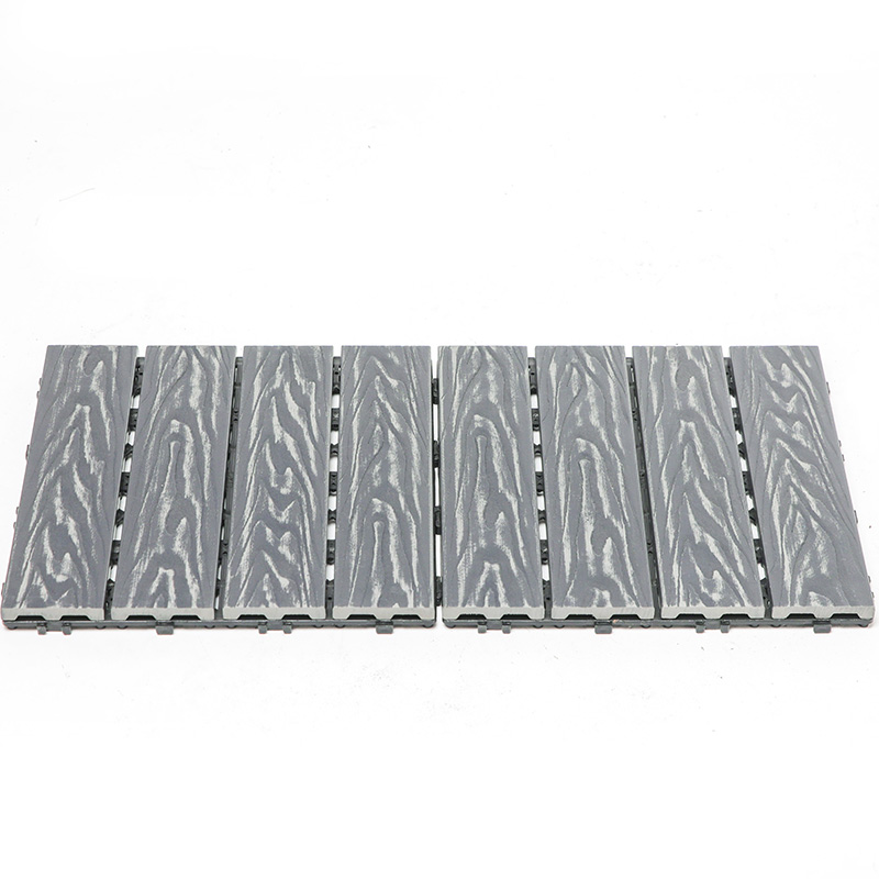 Pardoseală în aer liber Balcon Grey Lemn Gri WPC Interlocking Deck Tiles